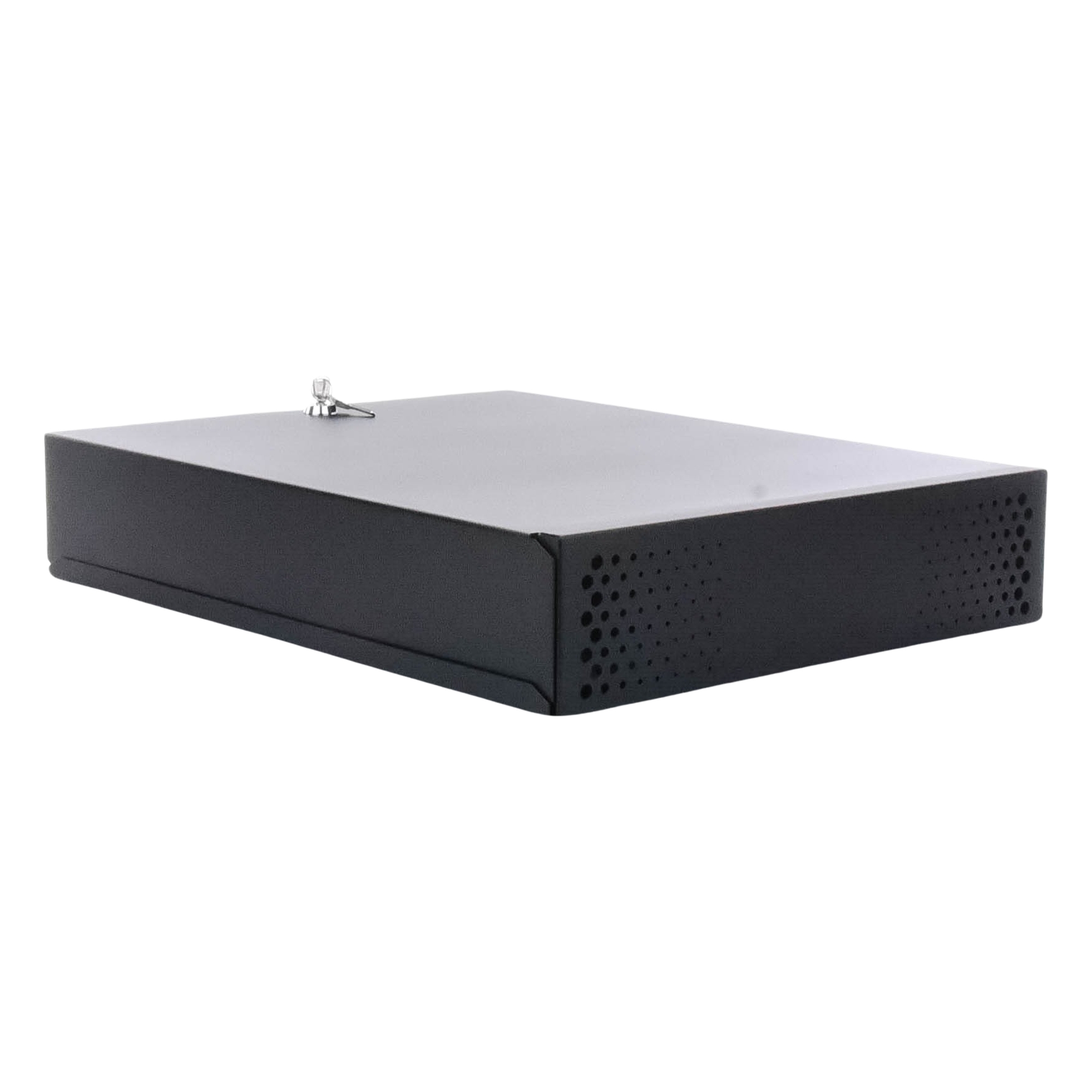 Gabinete Metálico para DVR/NVR. Tamaño Max. de DVR/NVR: 445 x 88 x 400mm (An.xAl.xProf.). Compatible con Fuente SLIM.