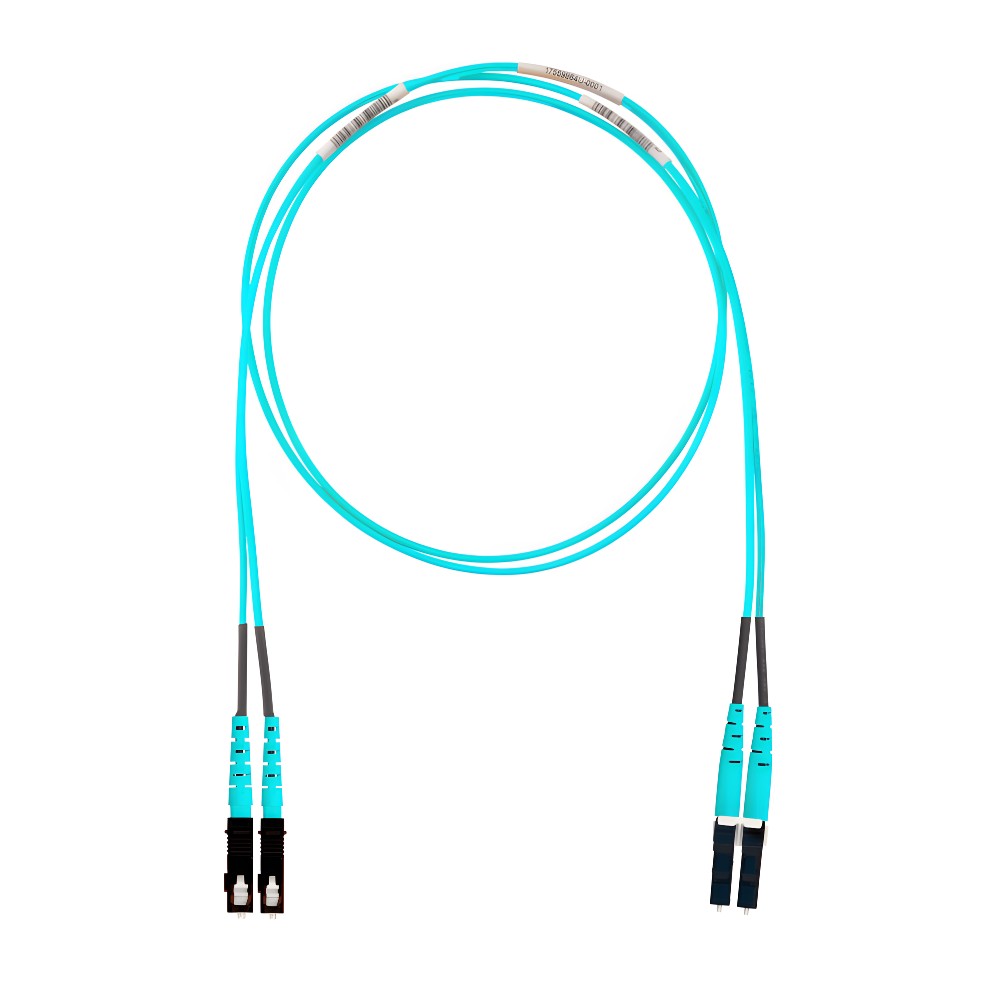 Jumper de Fibra Optica Multimodo 50/125 OM4, LC-SC Duplex, LSZH, Color Aqua, 6 Metros (19.69 Pies) — PANDUIT · SKU FZ2ELLNSNSNM006