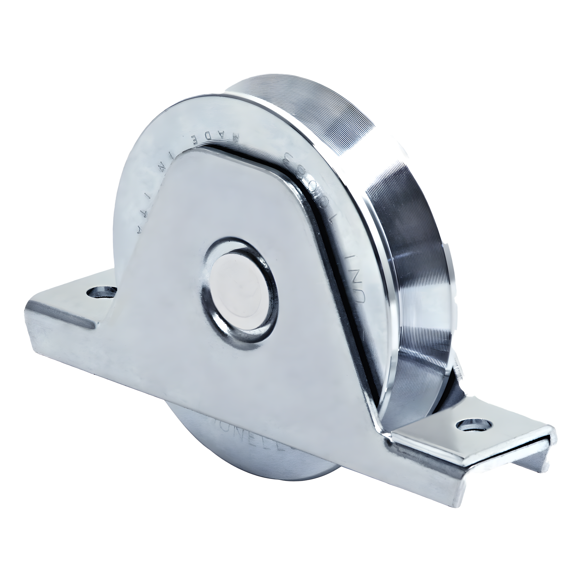 336V - Rueda de 12 cm / Capacidad Para Puertas de Hasta 400 kg / Canal Tipo "V" — COMUNELLO · SKU 1151-4550-001