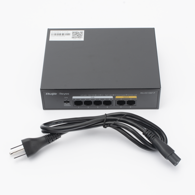 Switch PoE+ no Administrable, 6 Puertos 10/100 Mbps, hasta 54 Watts