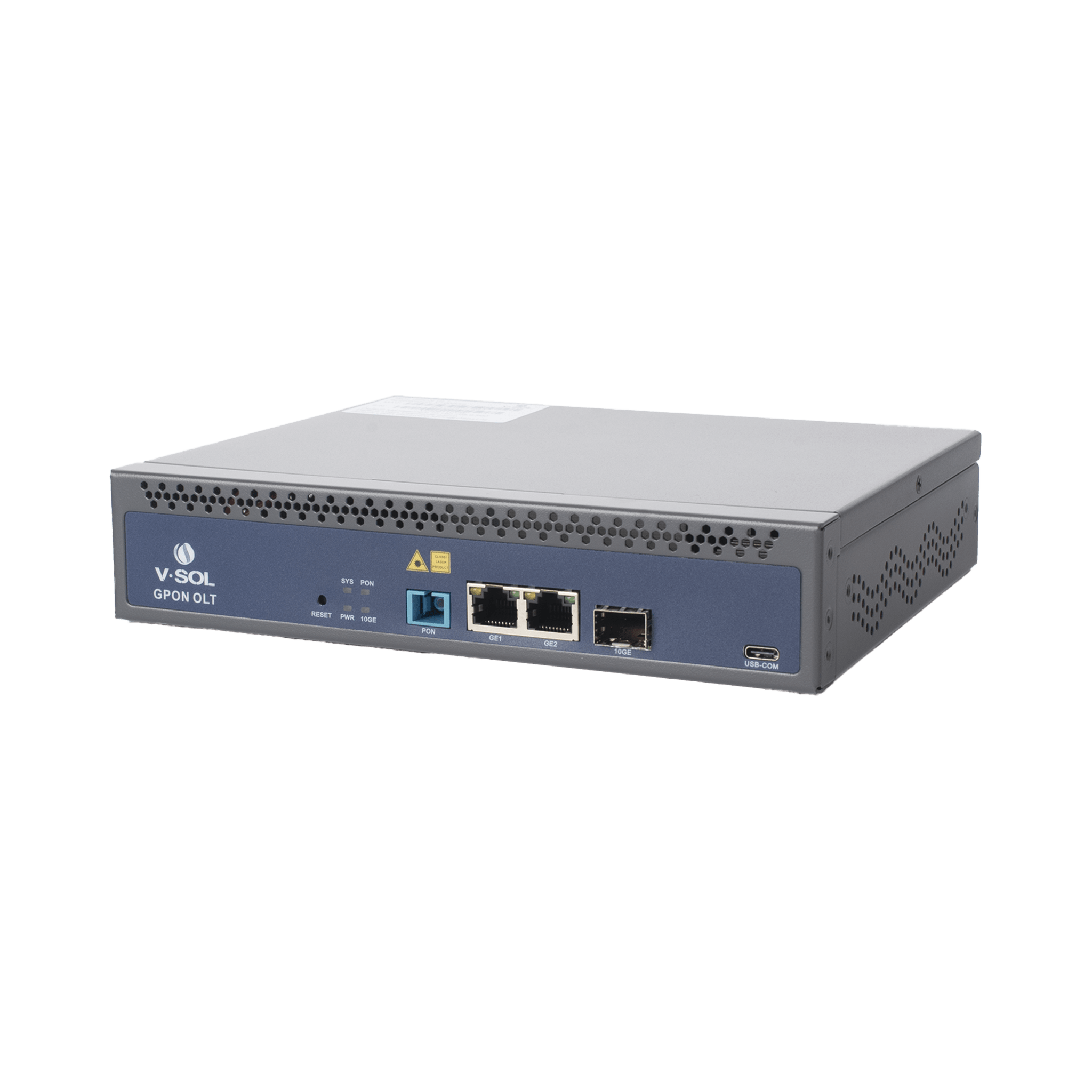 OLT de 1 puerto GPON SC/UPC + 3 puertos Uplink (2 puertos Gigabit Ethernet + 1 puerto SFP/SFP+), Fuente de alimentación redundante AC/DC , hasta 128 ONUS