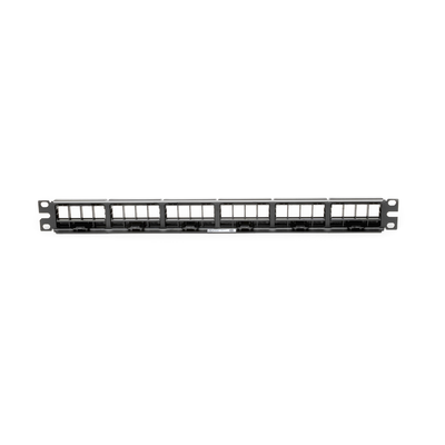 Panel de Parcheo Modular Keystone (Sin Conectores), de 24 Puertos, Espacio Para Identificación con Etiqueta Adhesiva, 1UR