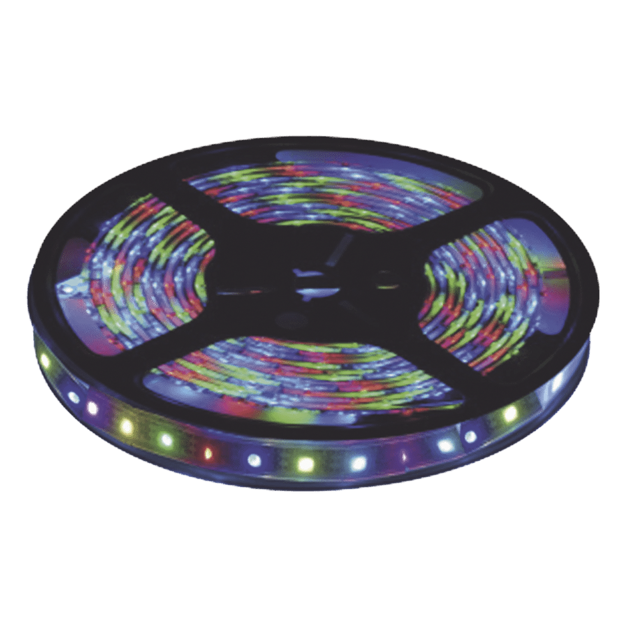 Tira Led Multicolor de 5 m / Uso Interior / Potencia 22 W / 900 lm/ 12 V CD / IP 20 / Necesario transformador (no incluido) — JWJ · SKU JLTL-5050-IP20-RGB