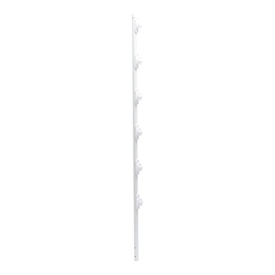 Poste con 6 Aisladores de PASO para Cerca Electrificada. Tubo Galva. de 1.4m, cal. 18 de 1" Diam. + Pintura Blanca.
