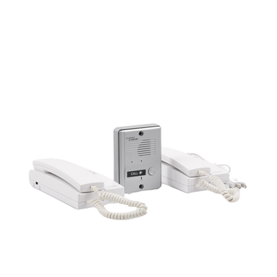 Kit de Audio Portero con 2 Auriculares y Frente de Calle 