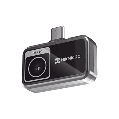 MiniE - Cámara Termográfica para Smartphone / Resolución IR 96 x 96 (9,216 píxeles) / SuperIR / Rango de -20°C a 400°C / Precisión ±2°C o ±2% / Compatible iOS y Android / Paleta Personalizable