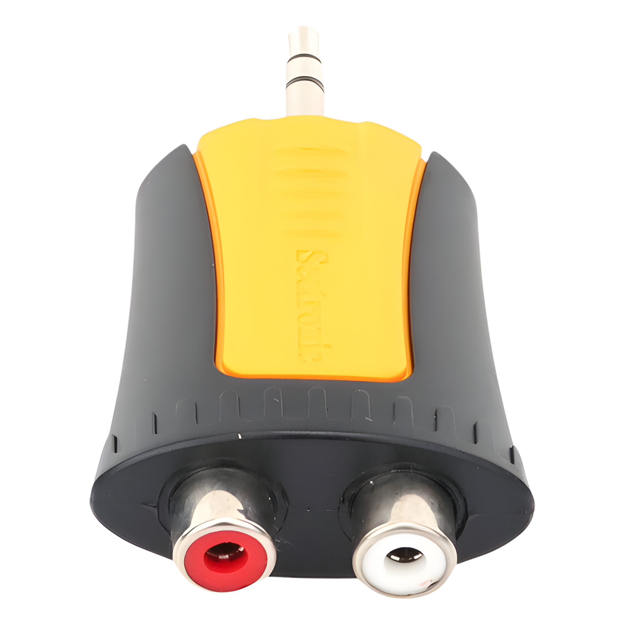 Adaptador de Audio / 3.5 mm Estéreo a 2 RCA Hembra / Carcasa de Plástico / Precableado