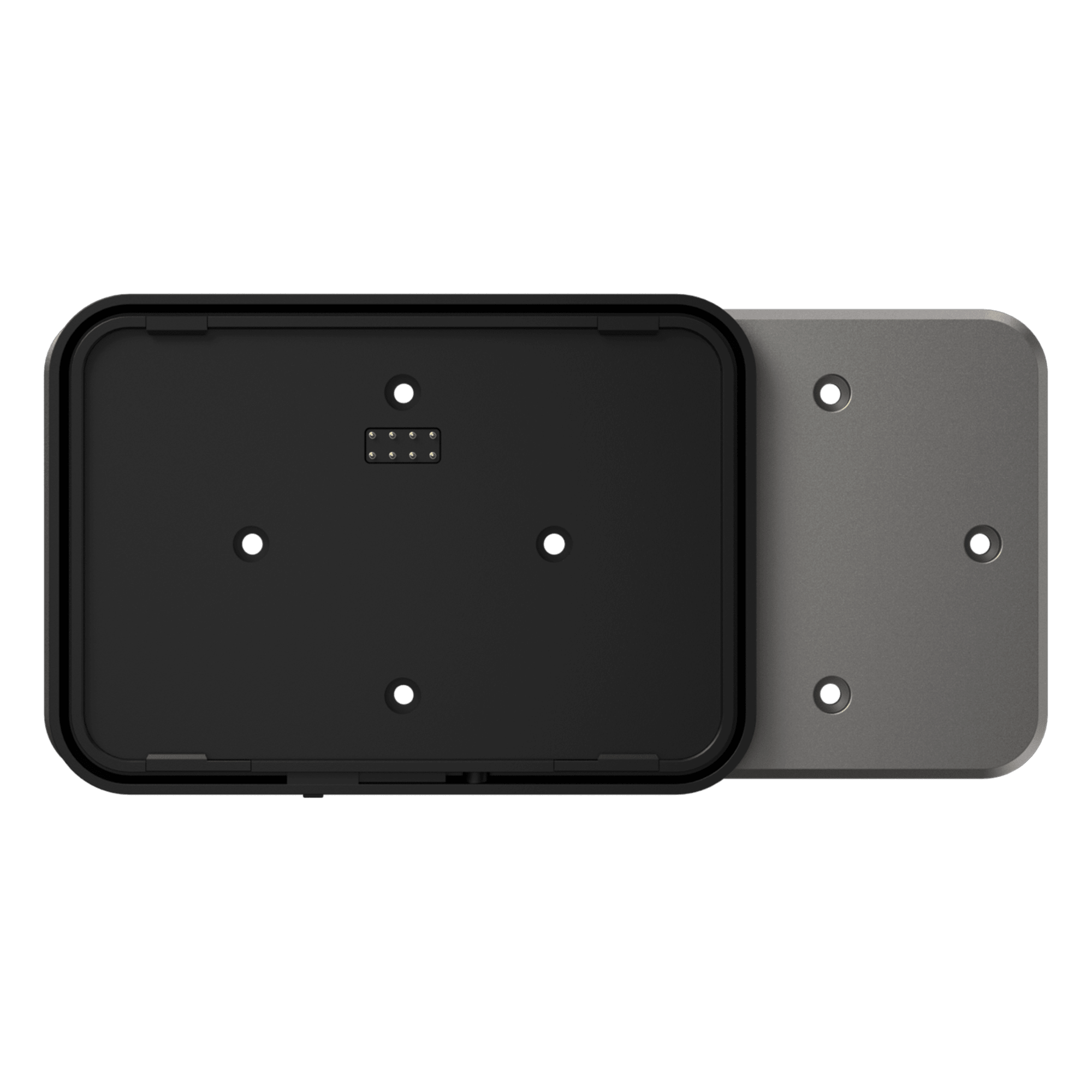 Adaptador de Montaje SUNMI CPad / Compatibilidad VESA y Caja 86mm / Conectividad USB Alimentación y Datos / Fijación Segura con Cerradura / Botón Liberación Rápida · SKU CPAD-VESA-ADAPTER