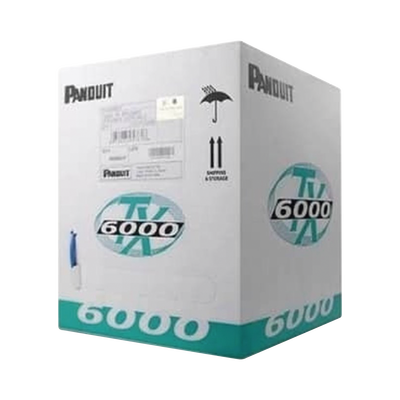 Bobina de Cable UTP 305 Metros (1000 Pies) de Cobre, TX6000™ PanNet, Reelex, Blanco, Categoría 6 Mejorado (23 AWG), PVC (CM), de 4 Pares