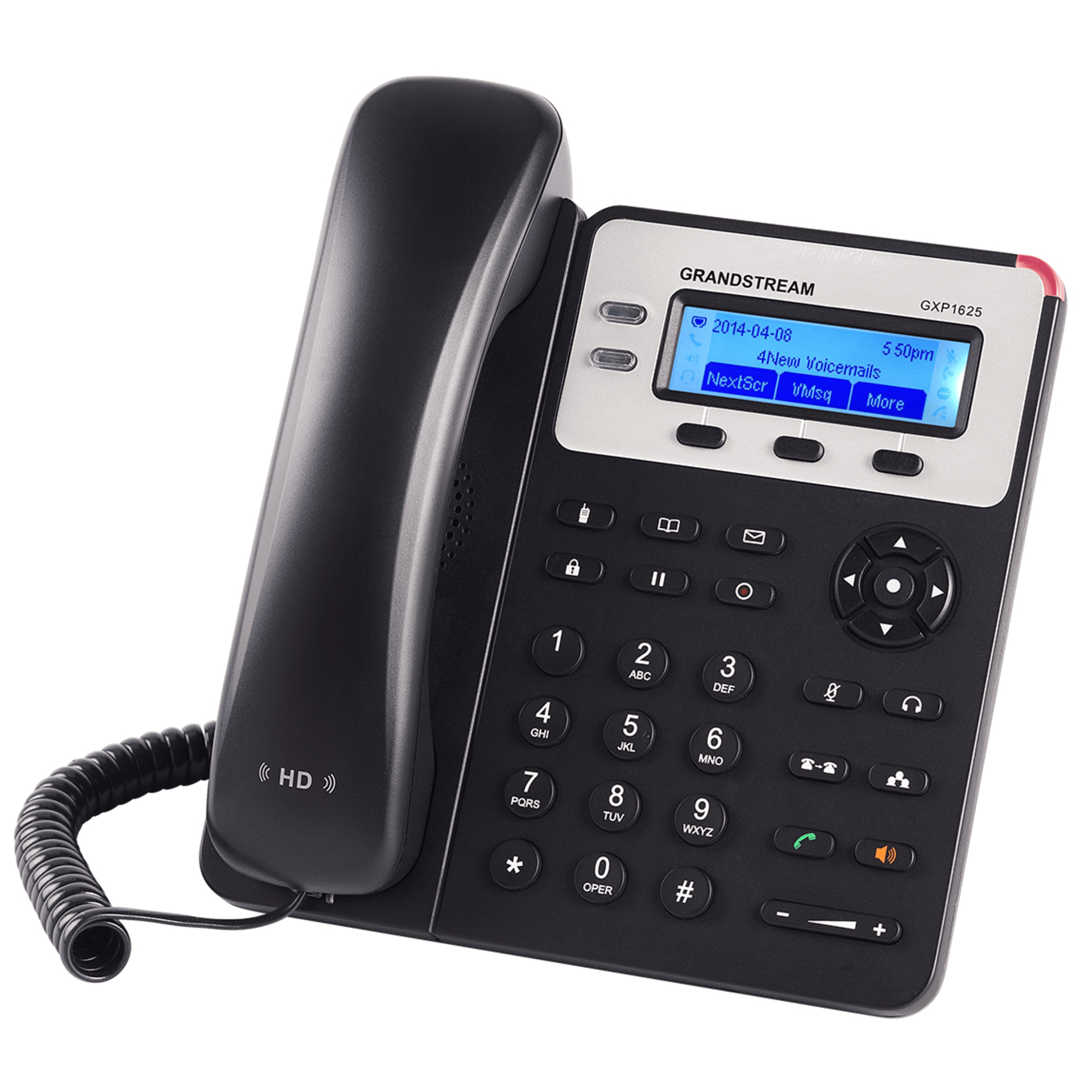 Teléfono IP SMB de 2 Líneas con 3 teclas de función programables y conferencia de 3 vías. PoE