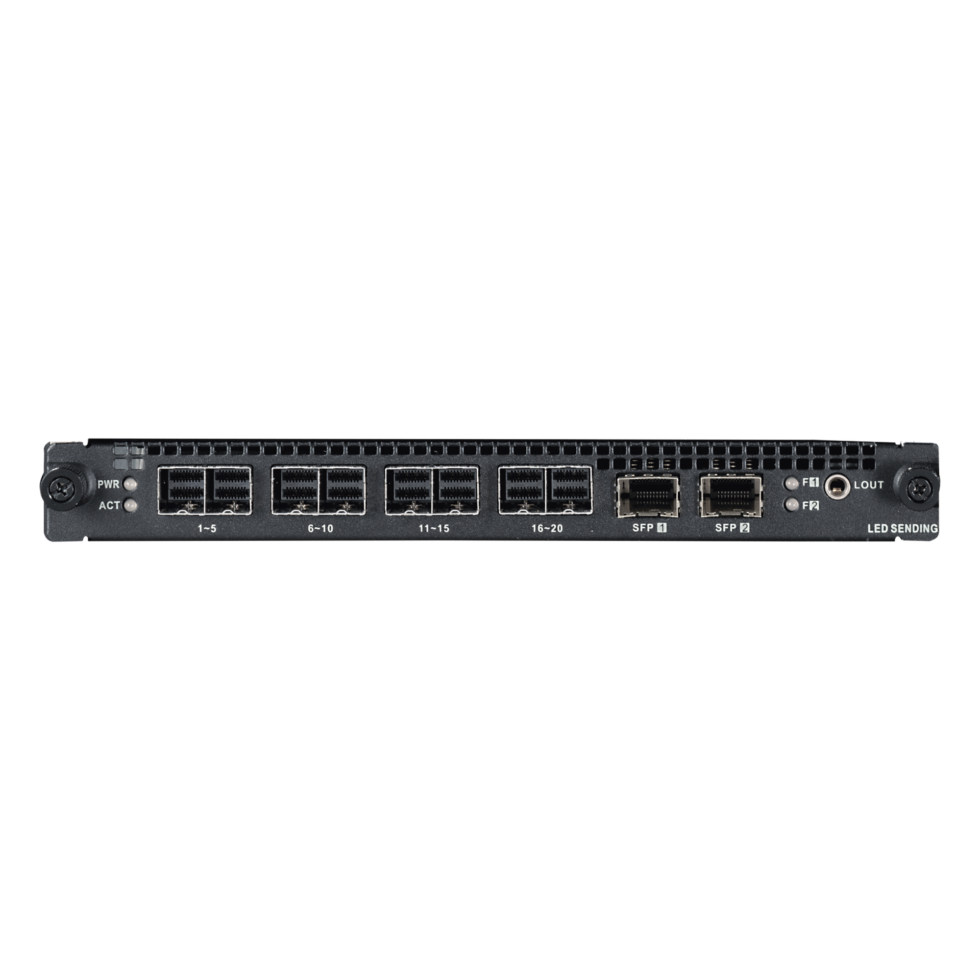 Tarjeta de Salida LED 4 miniSAS / 20 Puertos 1G + 2x10G Óptico / 10.4 MP / Compatible Serie DS-C30S (V2) — HIKVISION · SKU DS-C30S-L104(V2)