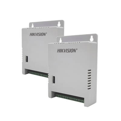 2 Fuentes de Poder Regulada (12 Vcc / 13.5 Vcc / 15 Vcc) para 16 Cámaras / 1 Amp por Salida / Voltaje de Entrada 90 - 130 VCA / Soporta 4K / Modo para Largas Distancias — HIKVISION · SKU DS-2FA1205-C8/X2