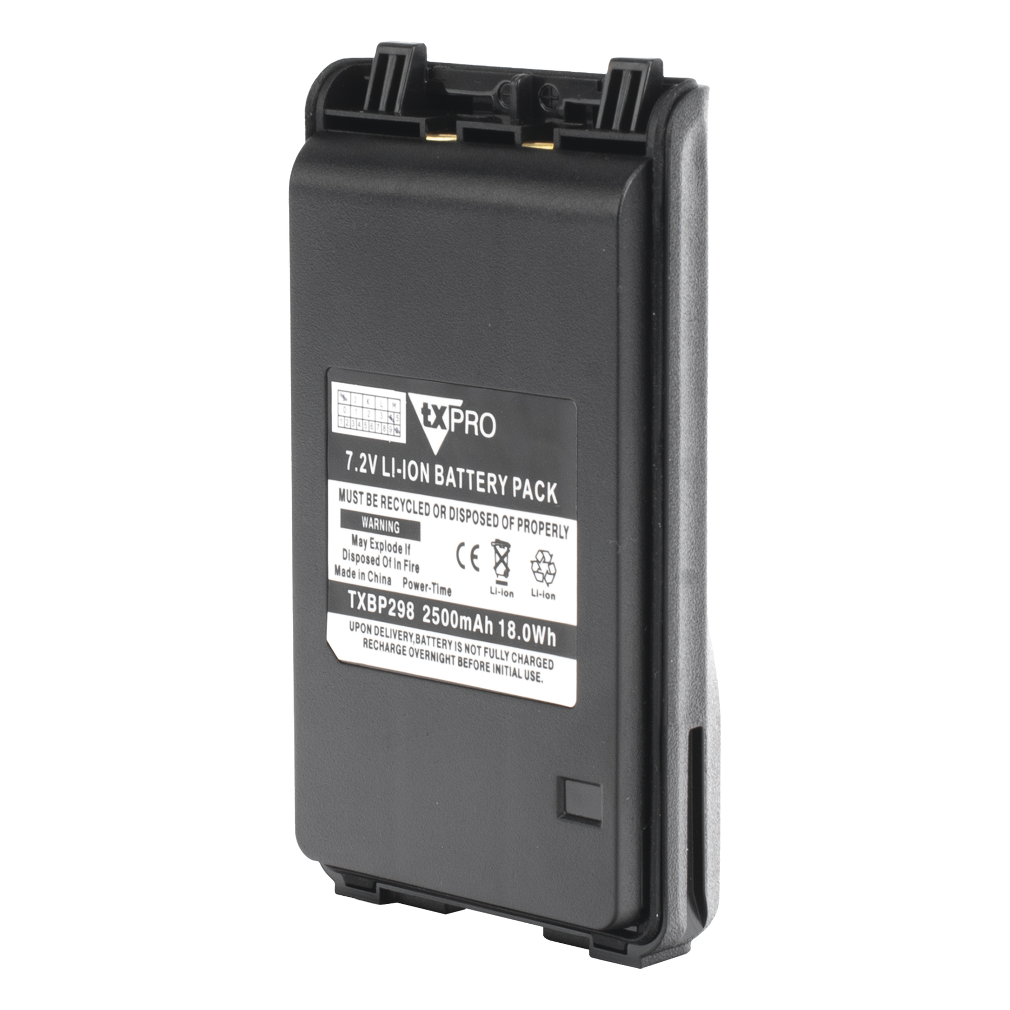 Batería Li-Ion / 2500 mAh / Sin Efecto Memoria / Baja Autodescarga / Clip Integrado — TXPRO · SKU TXBP298