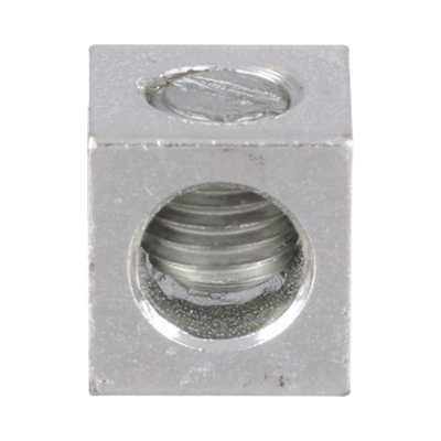 Conector Mecánico de Aluminio, de Un Orificio 1/4" y Un Barril, para Cable de 14 a 2 AWG. 1 Pieza