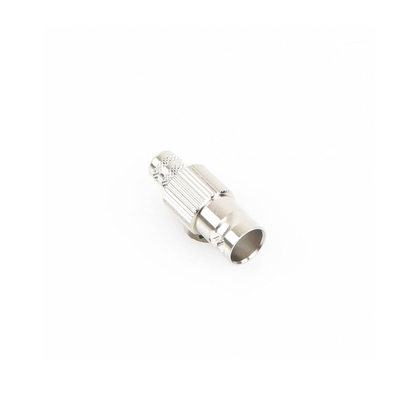 Conector BNC Hembra de 75 Ohm, Anillo Plegable para Cable RG-6/U, Níquel/ Oro/ Teflón.