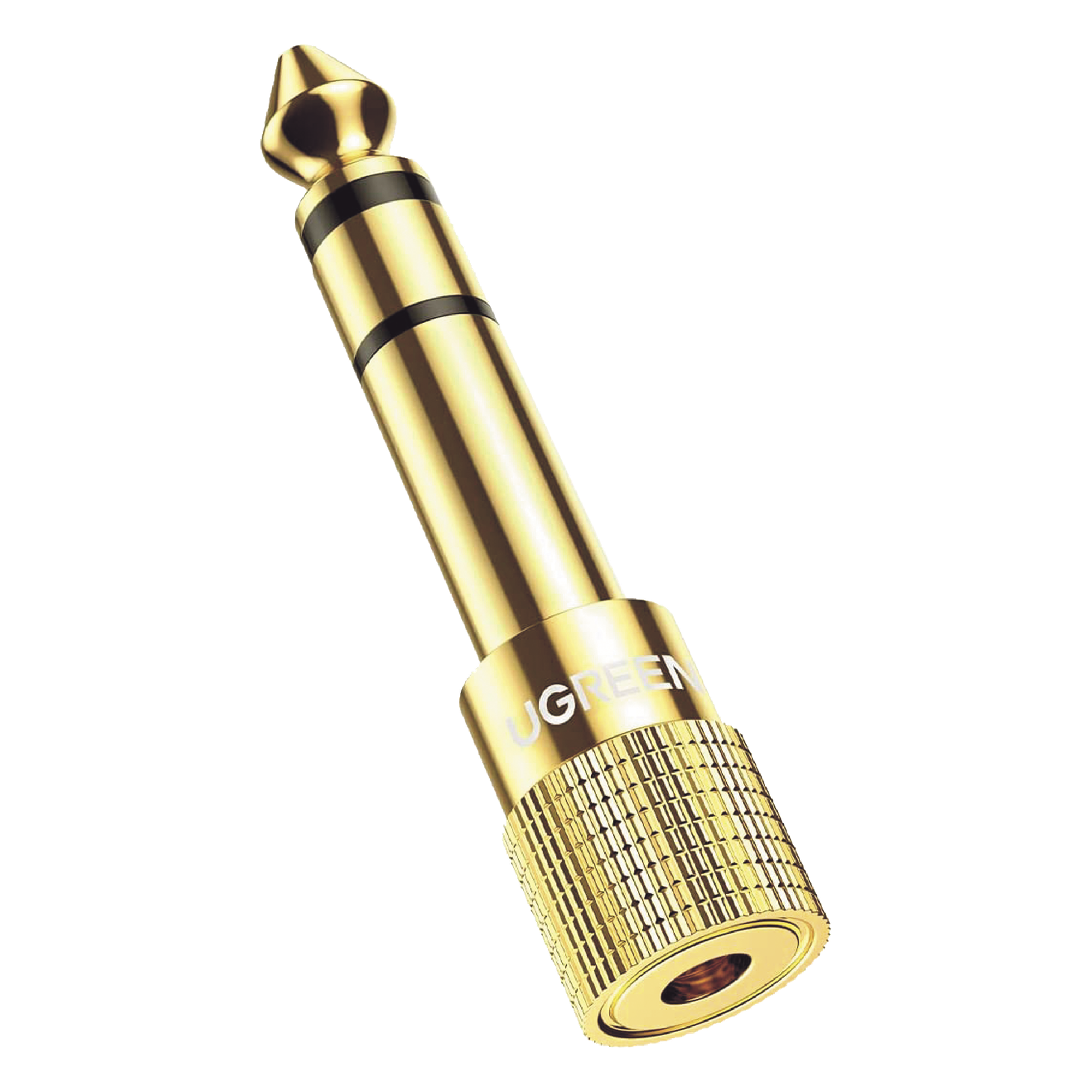 Adaptador (Convertidor) de Audio 3.5mm Hembra a 6.5mm Macho / Plug & Play / Superficie de Rosca Antideslizante / Calidad de sonido sin pérdidas — UGREEN · SKU 20503