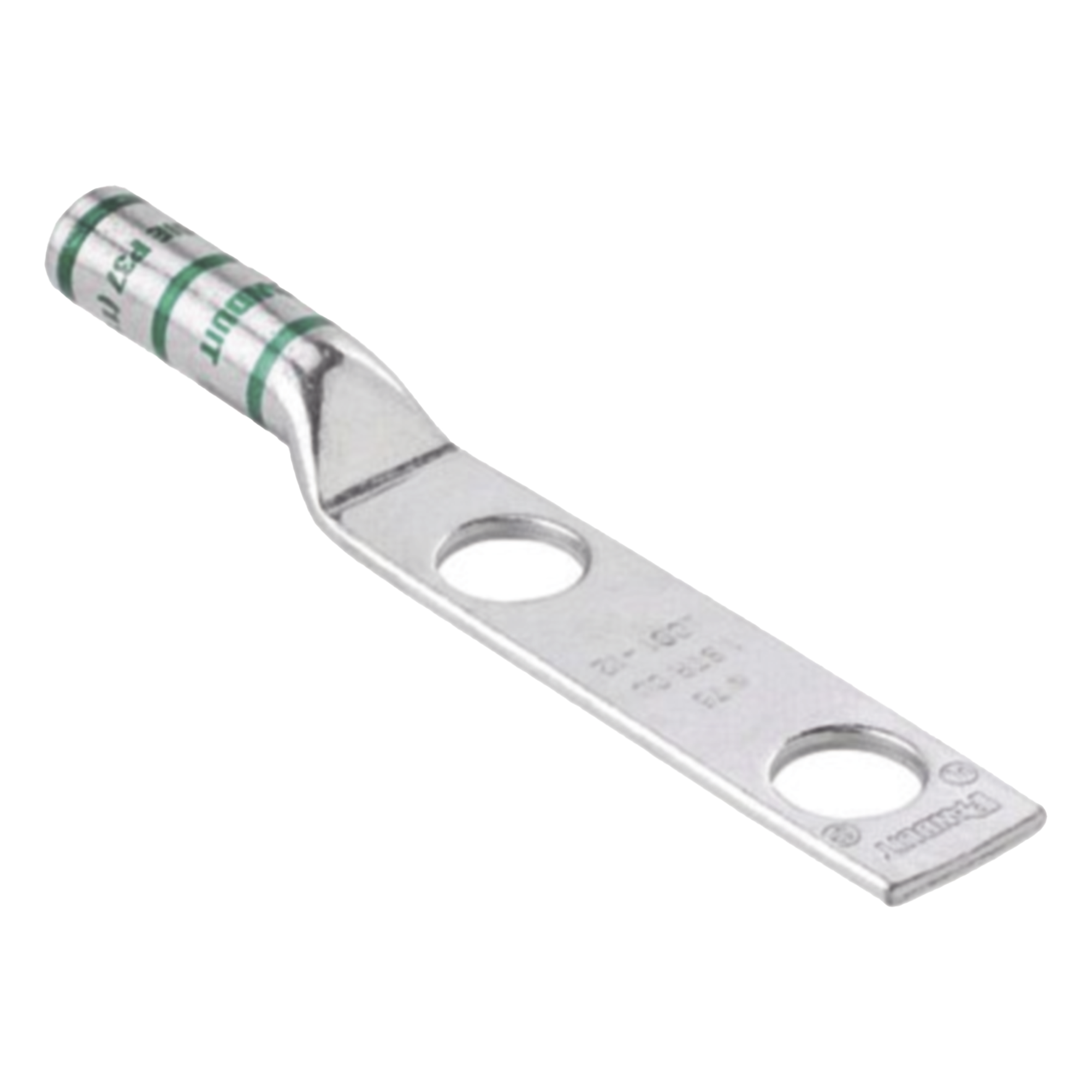 Conector de Compresión de Cobre con 2 Orificios 3/8" para Cable 2 AWG,  1" de espacio entre Orificios. Paquete de 25 Piezas — PANDUIT · SKU LCC2-38D-Q