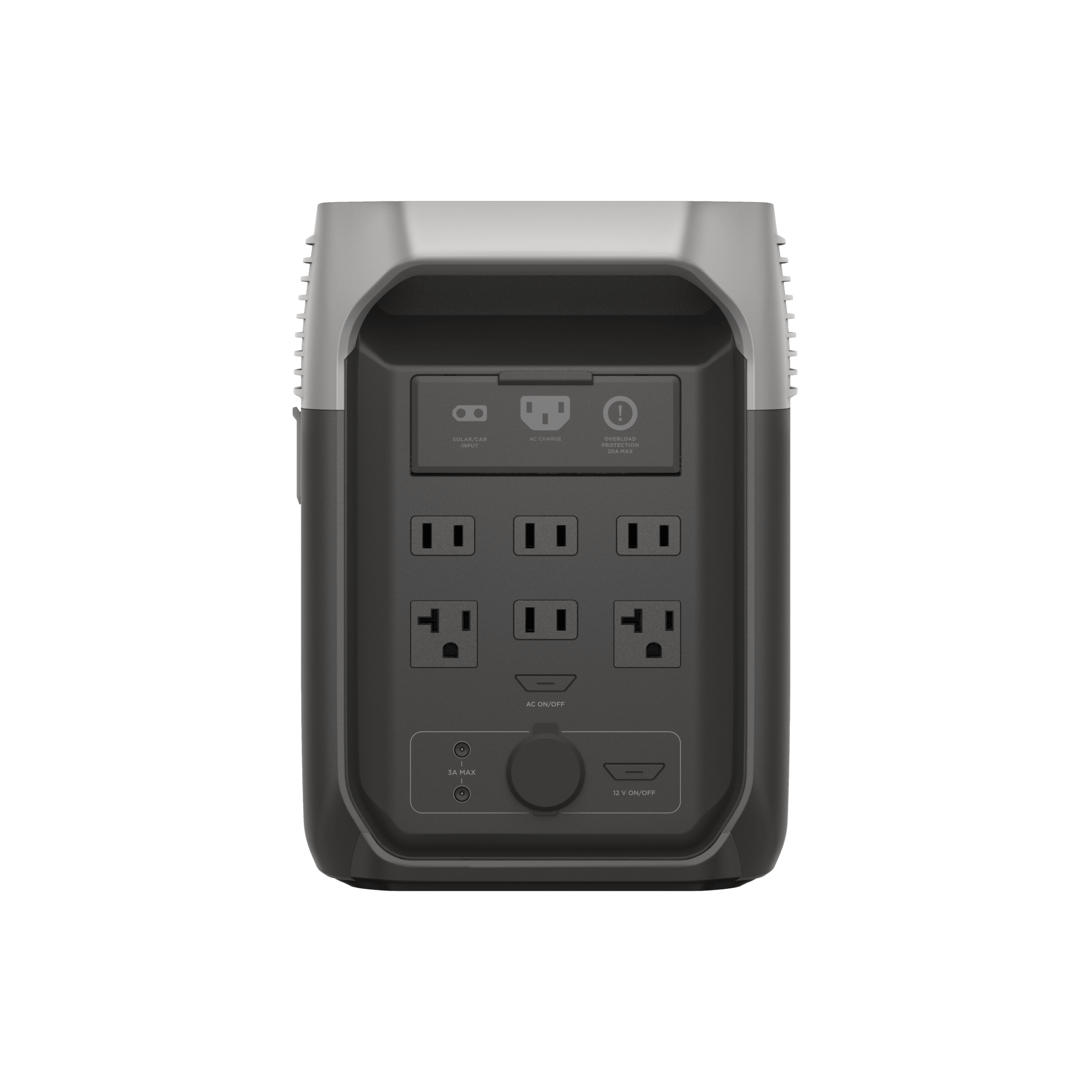 Estación de Energía Portátil Delta 3 1536Wh Litio LFP / 6 AC 1800 W (Max. 3600W) / 2 USB-C 100W / Capacidad para Aumentar Respaldo / Cargador de Coche 10A a 12.6V / Conectividad WiFi y Bluetooth (App) / Carga Solar 500W Max.