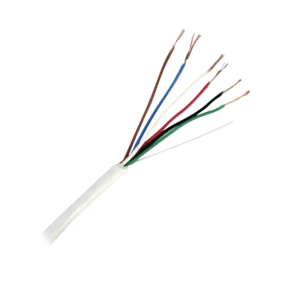 Bobina de Cable de 152 Metros (500 Pies) de 6 x 20 AWG / Blindado / Color Blanco / Aplicaciones en Control de Acceso, Audio e Instrumentación