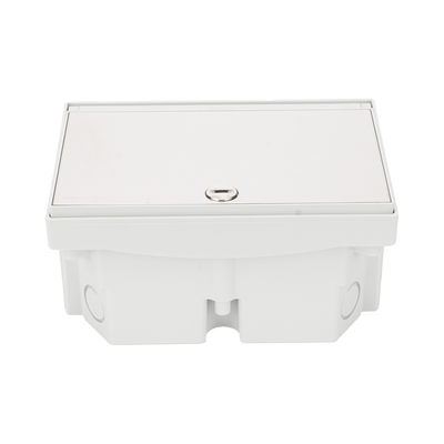 Caja de Suelo Estanca IP66 para Interior y Exterior / Protección contra Polvo y Agua / Sistema de Drenaje Integrado / Cierre Manual o de Seguridad / Alta Resistencia para Áreas Públicas