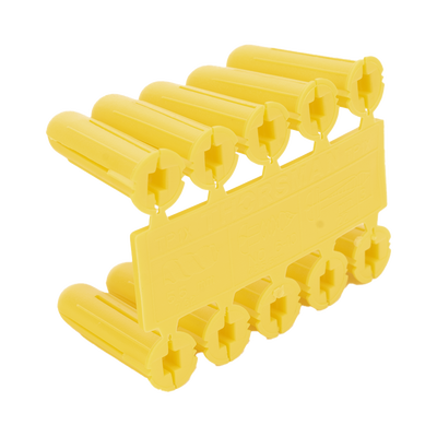 Taquete amarillo 7/32" para tornillos 8mm x 1" (100pzs) (1102-02100)