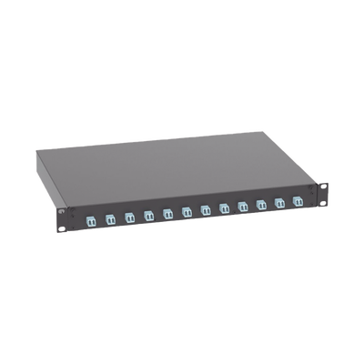 Distribuidor de Fibra Óptica, Con 12 Conectores LC Duplex (24 Fibras), Para Fibra Multimodo OM3/OM4, 1 UR