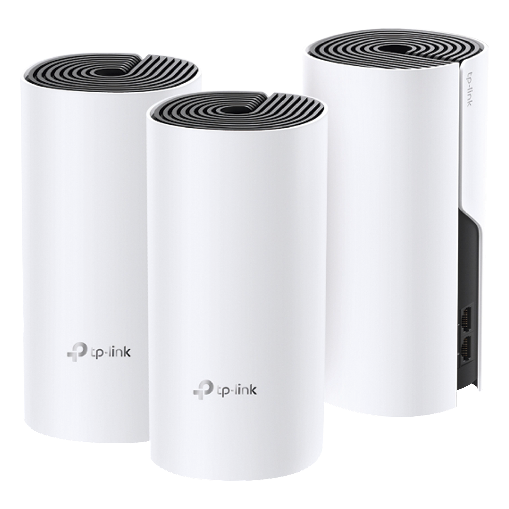 KIT 3 Routers Inalámbricos MESH Interior para Hogar / Doble Banda Wi-Fi 5 AC1200 Mbps / 2 Puerto Gigabit WAN/LAN / 2 Antenas Internas / Administración Mediante la App Deco (iOS, Android) — TP-LINK · SKU DECOM4-3PACK