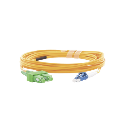 Jumper de Fibra Óptica Monomodo 9/125 LC/UPC-SC/APC, PVC, 2.0 mm, Dúplex, Amarillo, 3 Metros (9.84 Pies)