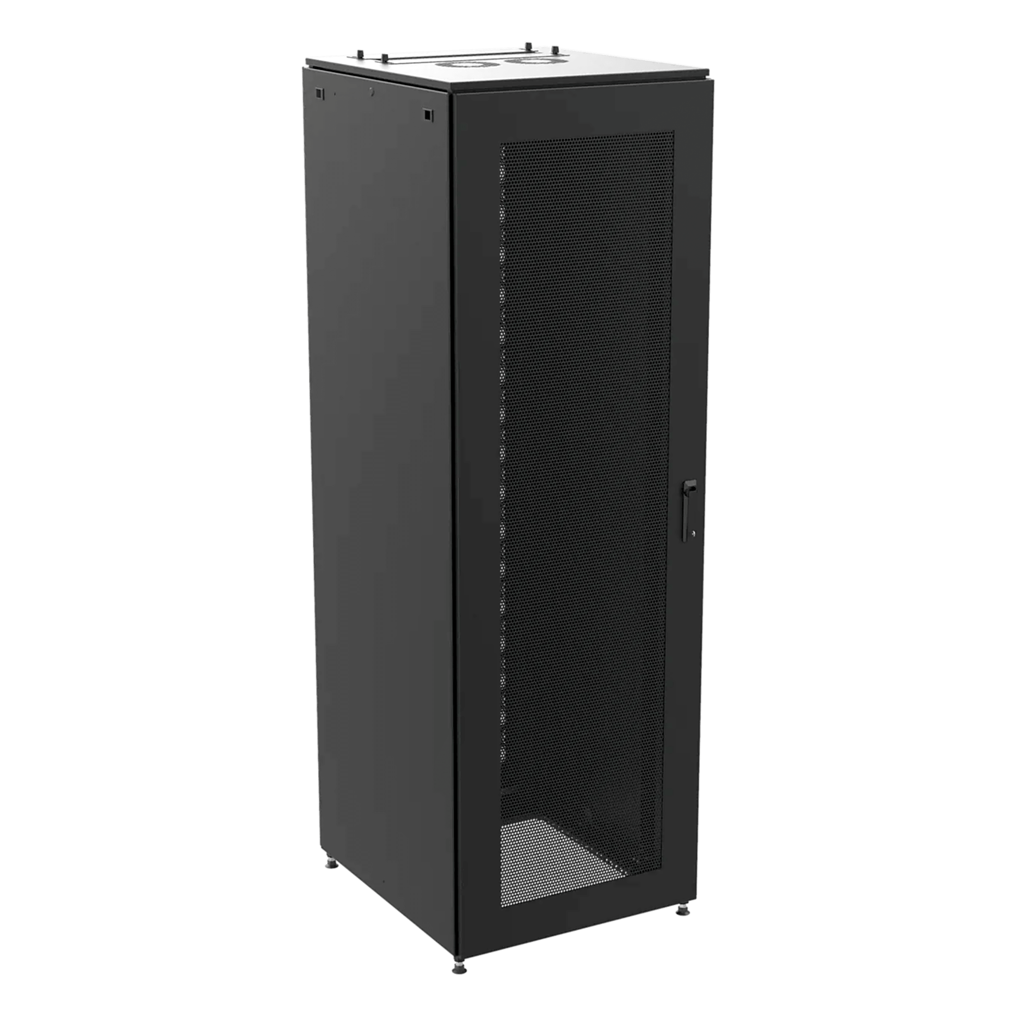 Gabinete de Telecomunicaciones / 48 UR / 2350 x 800 x 1200 mm (7.7 x 2.6 x 3.9 ft) / Acero Negro RAL 9005 / Puertas Perforadas / Certificaciones UL-cUL — HOFFMAN · SKU PS1C23812B