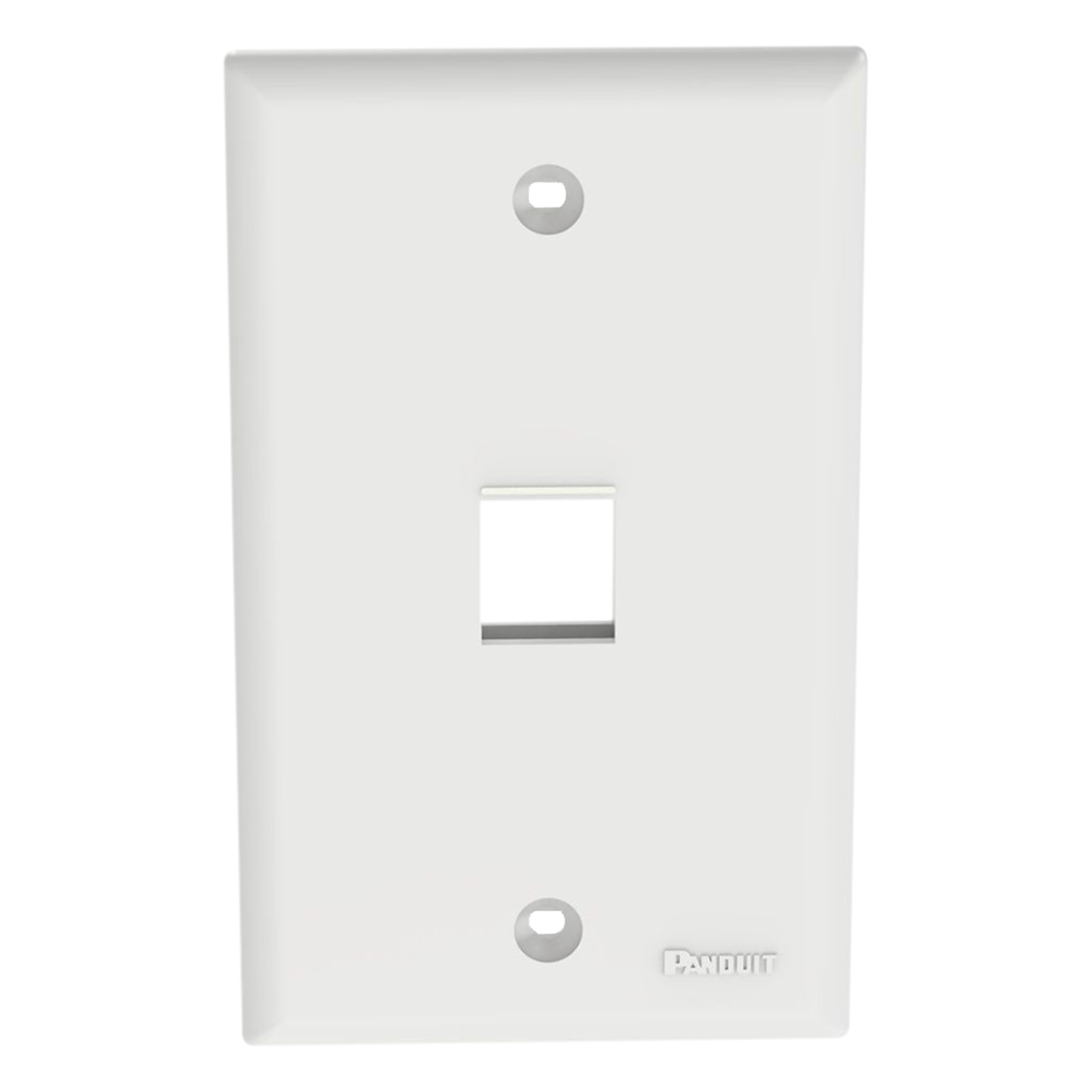 Placa de Pared Vertical / Estilo Plano / 1 Puerto Keystone / ABS / 69.8 x 114.3 mm / 2.75 x 4.5 pulg. / Blanco — PANDUIT · SKU NK1FNWH