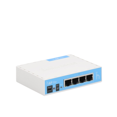 (hAP Lite) 4 Puertos Fast Ethernet y Wi-Fi 2.4 GHz 802.11 b/g/n
