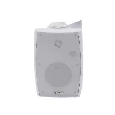 Altavoz de Pared de 2 vías | Woofer 4in + 1.5in | 2.5W - 20W | Para Sistemas 70/100V y 8 ohms | Material ABS | Rejilla y Bracket de Metal | Color Blanco