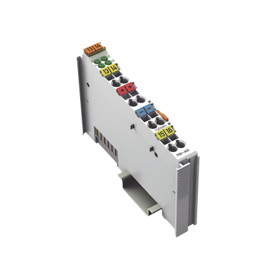Módulo Entrada Digital WAGO / 4 Canales 24 V DC / Filtro 3 ms / Aislamiento 500 kV / CAGE CLAMP® / IP20 / Carril DIN · SKU 750-402