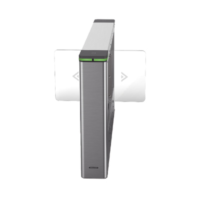Torniquete Swing CENTRAL para Ampliar Numero de Carriles / Incluye Panel y Lectores de Tarjeta / TCP/IP Administrable por iVMS-4200 (Requiere Torniquete Izquierdo) / Carril de 90 cms / 6,000,000 MCBF / 12 Pares de IR — HIKVISION · SKU DS-K3B501SX-M/M-DP90