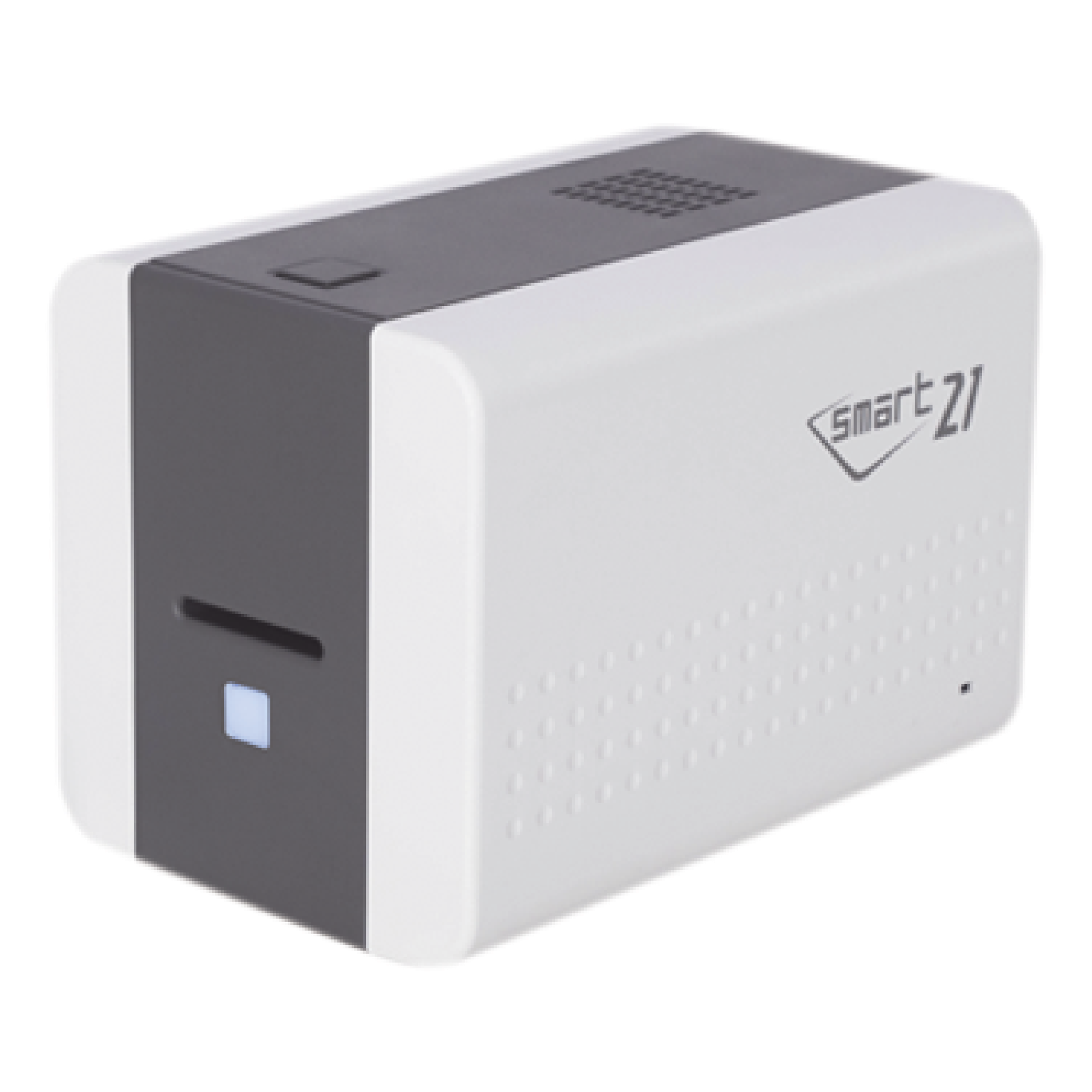 Impresora de Tarjetas Semi- automática SMART21 / Ingreso de Tarjetas Manual/Incluye Ribbon, Software y 100 Tarjetas PVC
