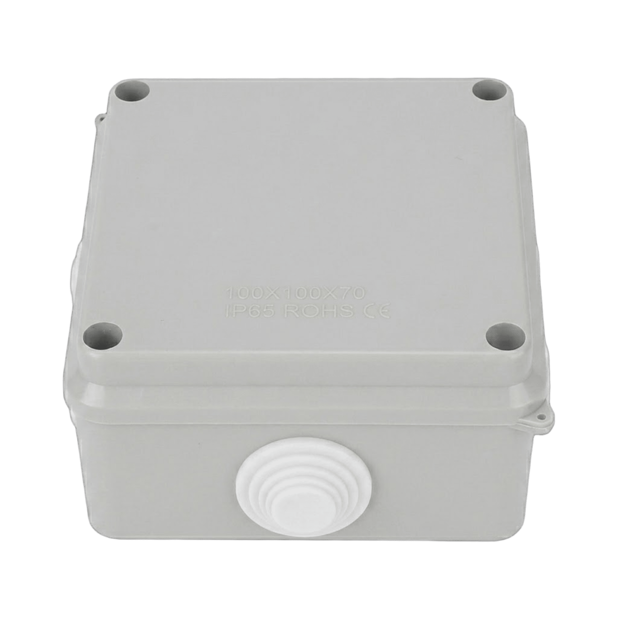 Caja de Conexiones Impermeable IP65, 7 Entradas, Dimensiones 100 x 100 x 70 mm, para Instalaciones Industriales, Comerciales y Residenciales, Incluye Tornillería para su Instalación