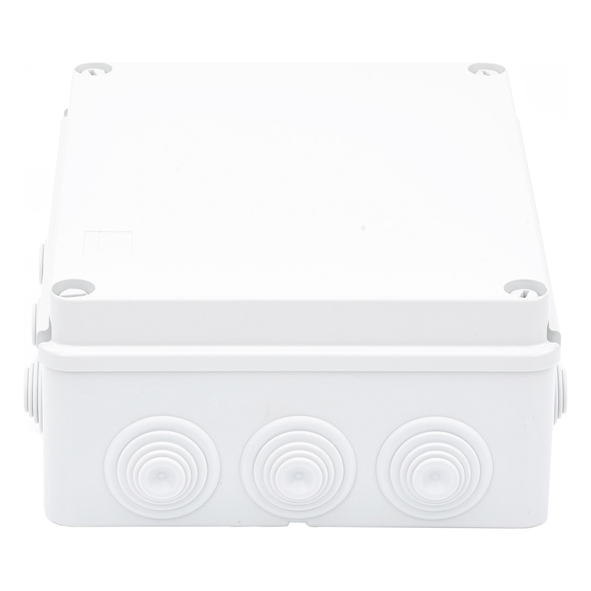 Caja Estanca de PVC Para Derivación y Conexión, 12 Entradas, Tapa Atornillada, 240x190x90 mm (Área interna), Uso Exterior IP55, Material que no Propaga el Fuego y Libre de Hálogenos