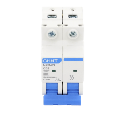 Pastilla para Riel Din, 2 Polos, 32 Amp, Vca:110/415v, 6kA, Catálogo: NXB632PC32.