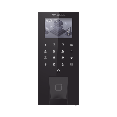 Biometrico IP65 WiFi PoE para Acceso y Asistencia / 5,000 Huellas y Tarjetas / Administración en la Nube con HikConnect Teams / Salida 12 Vcd para Chapa