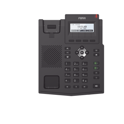 Teléfono IP / 2 Líneas SIP / Pantalla LCD 128x48 / Audio HD G.722 y Opus / Conferencia 3 Vías / PoE 802.3af / OpenVPN / Soporte EHS