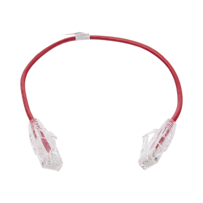 Cable de Parcheo Slim UTP Cat6 - 30 cm (11.81 Pulgadas) Rojo Diámetro Reducido (28 AWG) — LINKEDPRO BY EPCOM · SKU LP-UT6-030-RD28