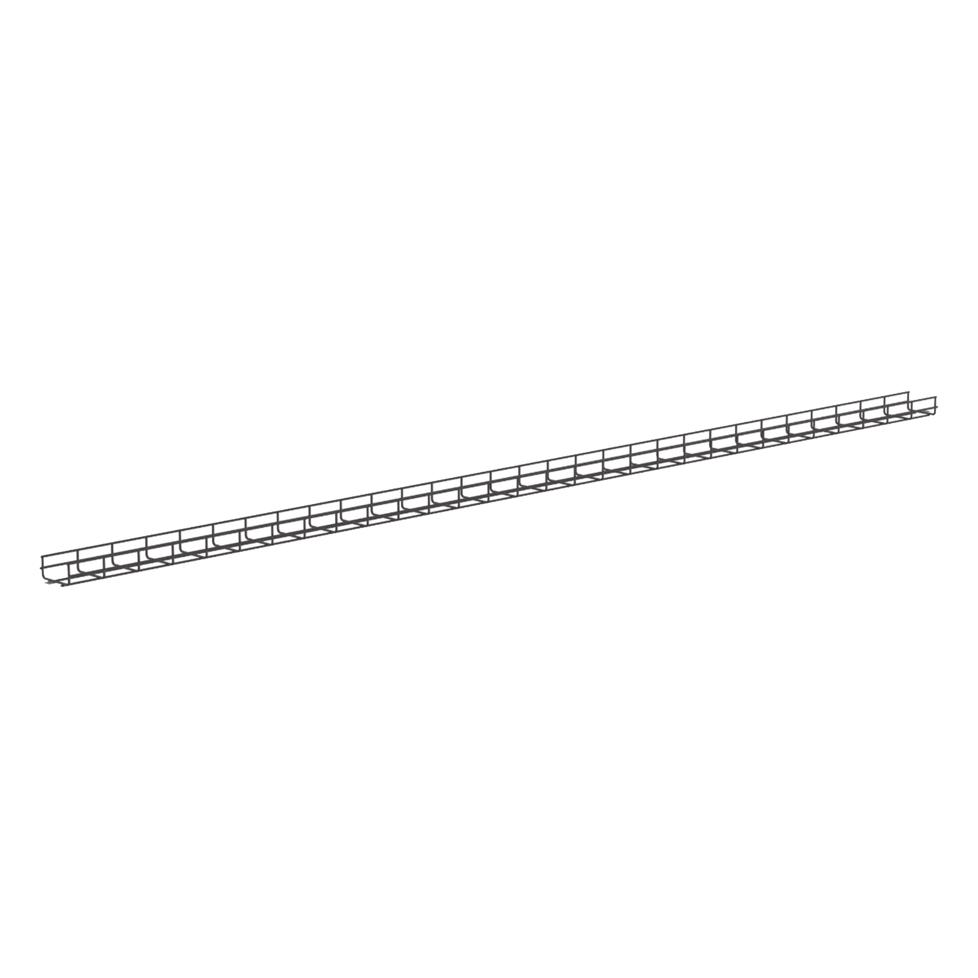Charola Wire Basket de 12 in (304 mm) de Ancho, 2 in (50 mm) de Alto, 3 m de Largo, Hasta 209 Cables Cat6, Color Negro — PANDUIT · SKU PWB2X12BL