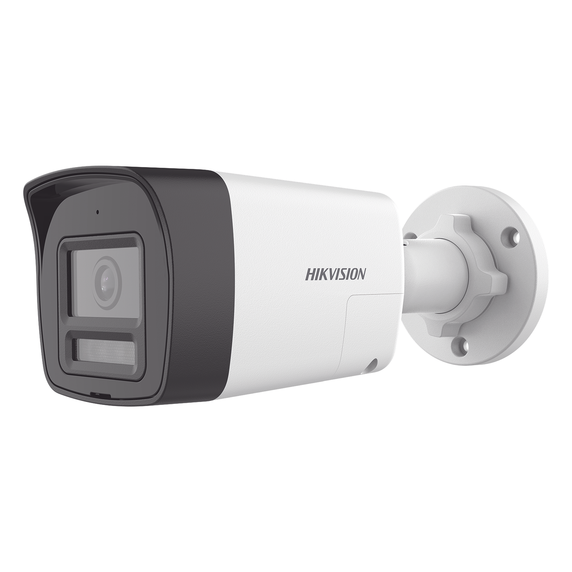 [Audio Bidireccional + Dual Light + ColorVu] Bala TURBOHD 3K (5 Megapixel) / Lente 2.8 mm Angulo de vision 112° / 30 mts IR EXIR + 20 mts Luz Blanca / Micrófono y Bocina Integrado / Exterior IP67 / Metal / dWDR — HIKVISION · SKU DS-2CE16K0T-LTS