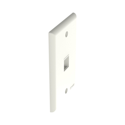 Placa de Pared Vertical, Salida Para 1 Puerto Keystone, Color Blanco Mate