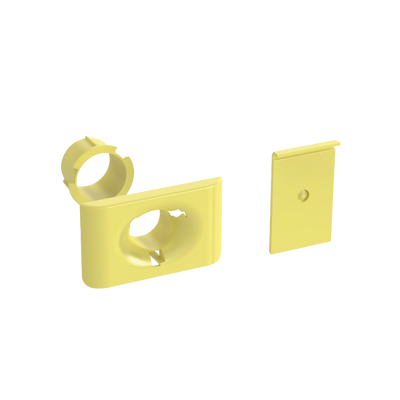 Accesorio de Salida a Tubo De 1.5 in (38 mm), Para Canaletas FiberRunner 4X4, 6X4, o 12X4, Color Amarillo