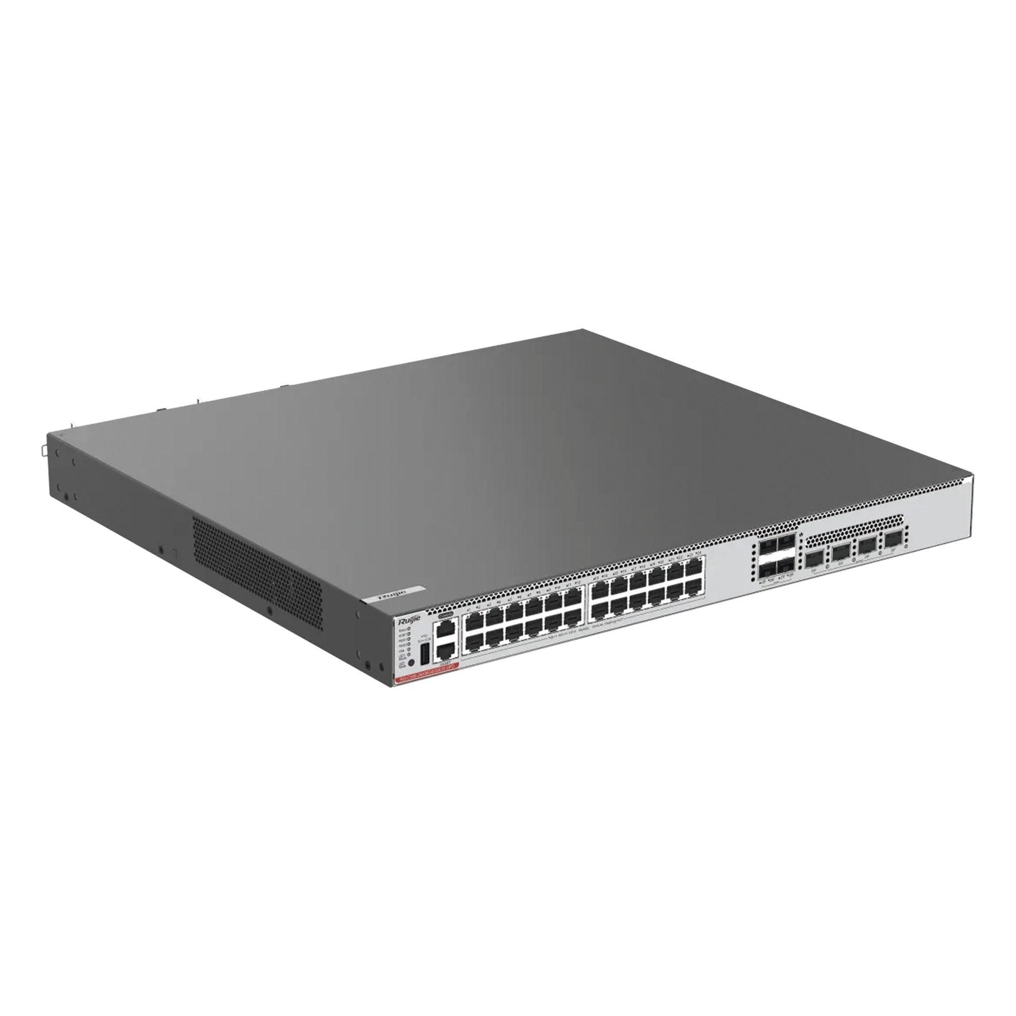 Switch Core 24 Puertos PoE 802.3bt Class 2 (FULL Hi-PoE 90 W) Capa 3 Multi-Gigabit 10G y SFP28 25G (No Incluye Fuentes de Poder) — RUIJIE · SKU RG-CS86-24XMG4XS4VS-UPD