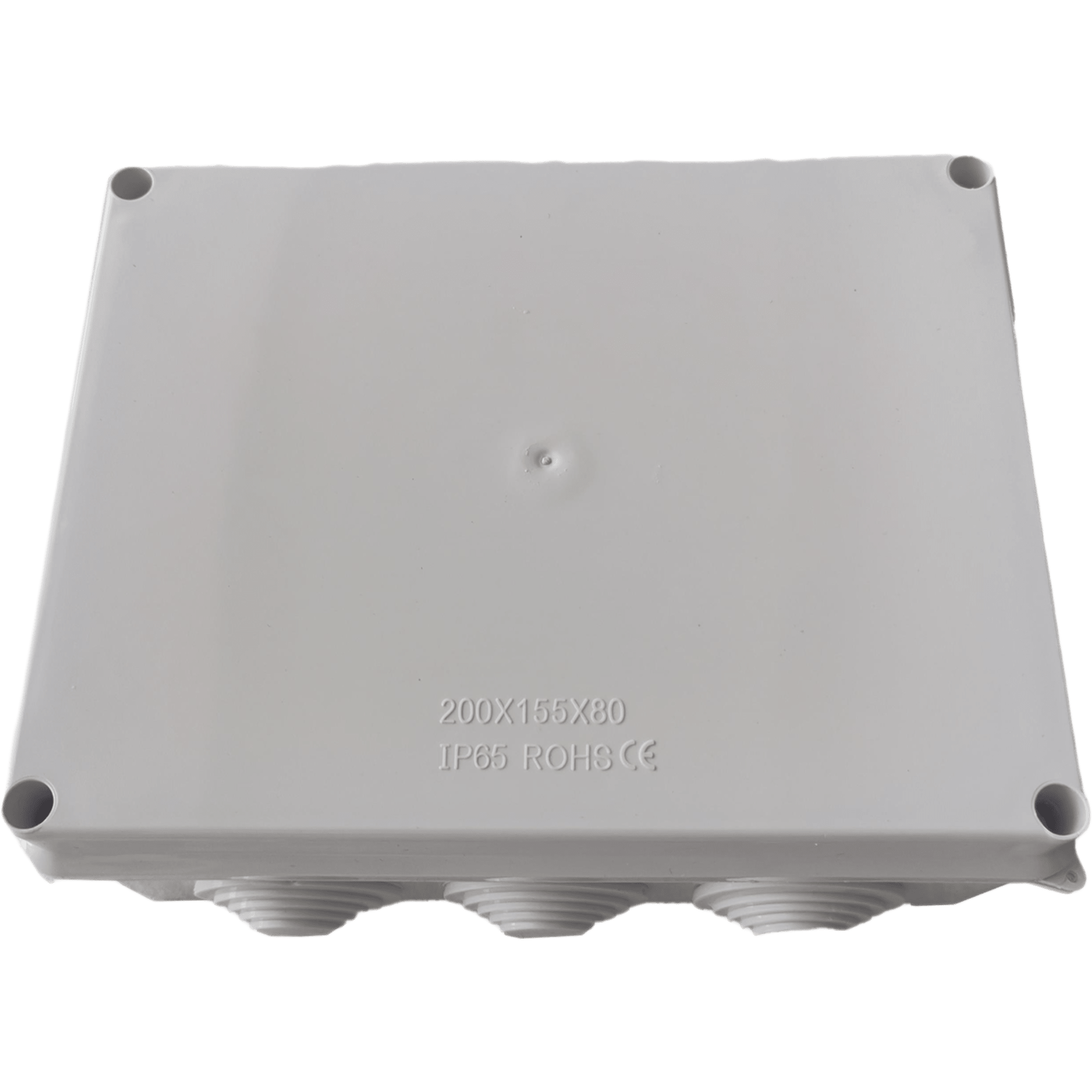 Caja de Derivación-Conexión para Exterior IP65 con 10 Entradas / 200 x 155 x 80 mm / Sellado Seguro con Empaque + 4 Tornillos / Resiste Agua, Polvo y Sol Directo