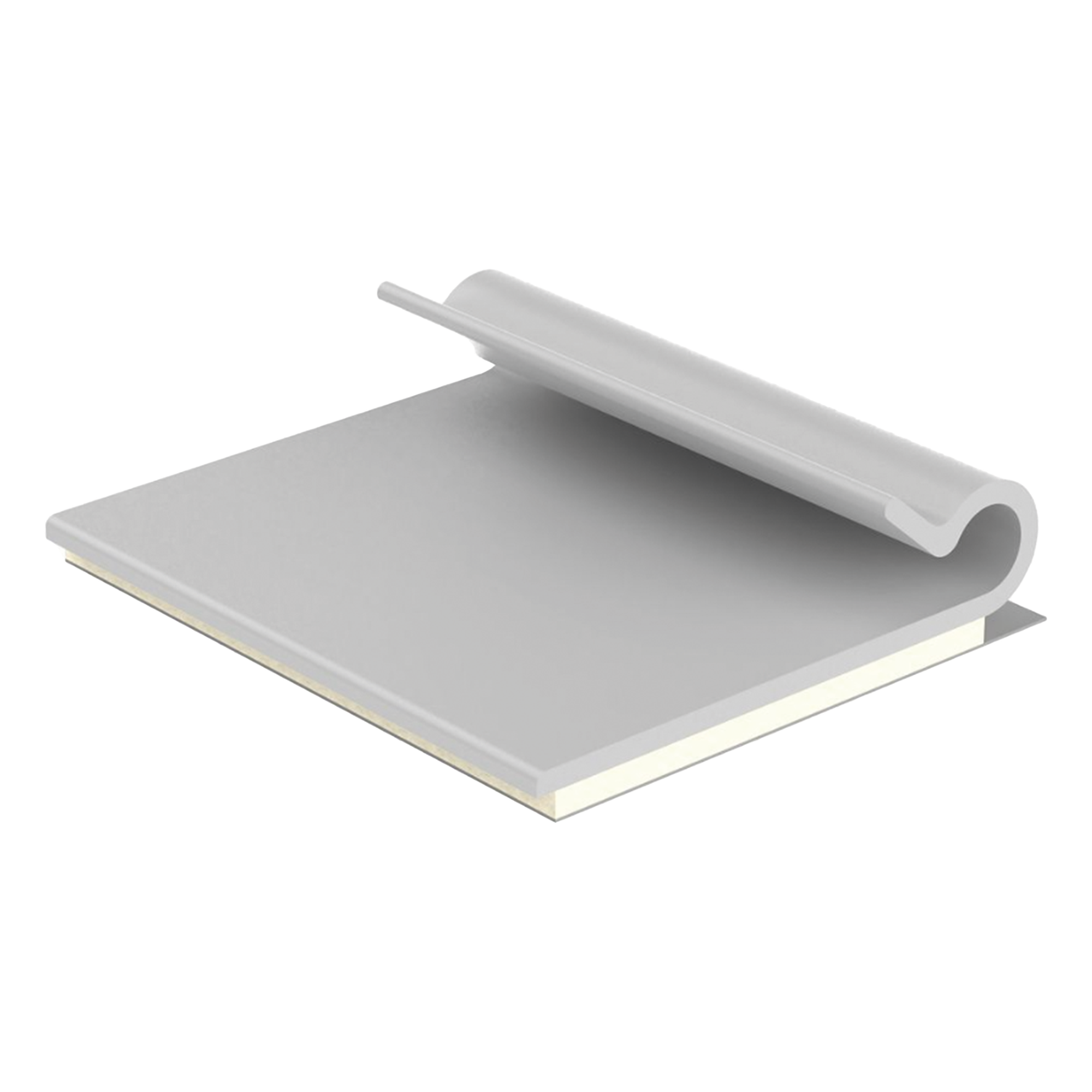 Clip Adhesivo Tipo J, Para Cables de Hasta 4.8 mm de Diámetro, Uso Interior, Color Gris, Paquete de 100pz — PANDUIT · SKU AJC19-A-C