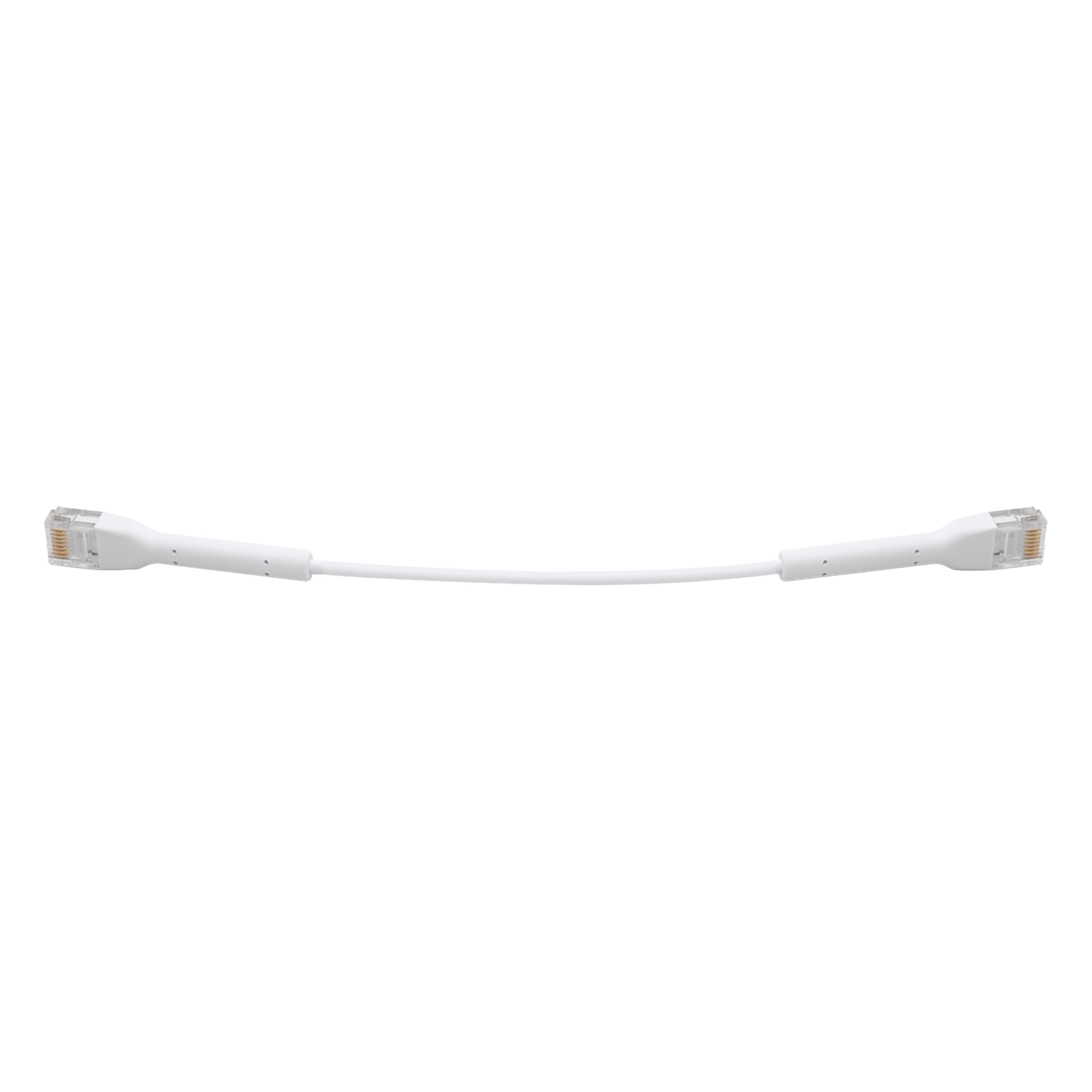 UniFi Ethernet Patch Cable Cat6 de 22 cm (8.66 pulgadas), Color Blanco — UBIQUITI · SKU UC-PATCH-RJ45