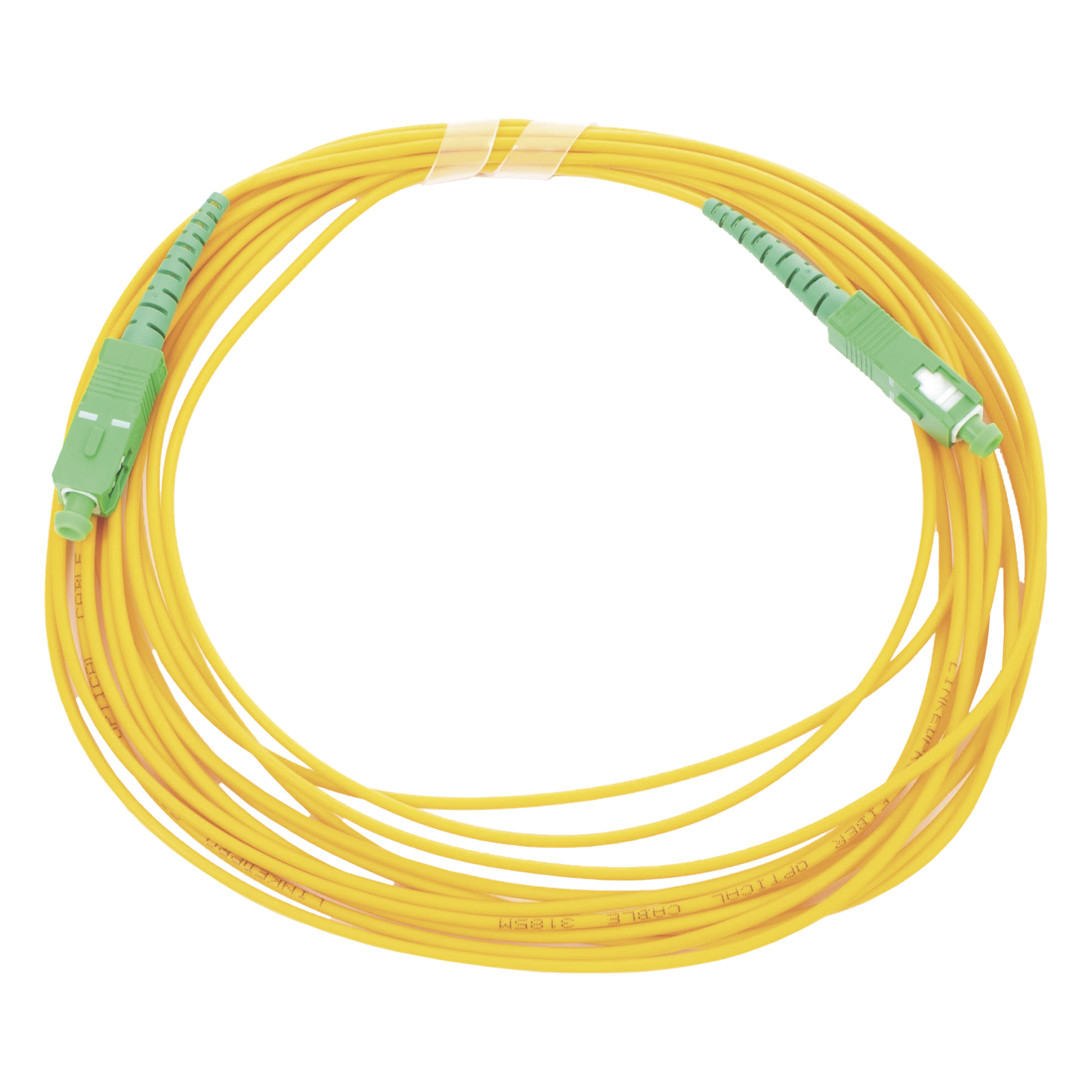 Jumper de Fibra Óptica Monomodo SC/APC - SC/APC Simplex, Color Amarillo, 5 Metros (16.40 Pies) — LINKEDPRO BY EPCOM · SKU LP-FO-SCA-SCA-05
